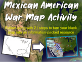 Mexican-American War Map Activity: Fun, engaging follow-al