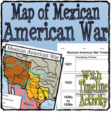 Mexican-American War Map Activity: Step-by-Step Timeline/H