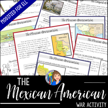 Preview of Mexican American War Modified for ELL or 4th Grade