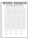 Mexican American War Word Search Activity