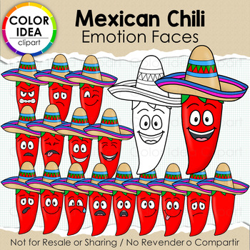 Preview of Mexican Chili Emotion Faces