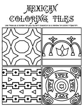 Preview of Mexican Coloring Tiles