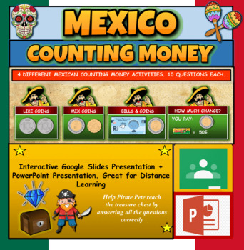 Preview of Mexican Currency, Counting Money: Math Games Interactive Powerpoint