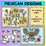 Mexican Designs:  20 Collaborative Posters and Coloring Pages