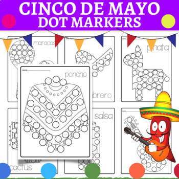 Preview of Mexican Fiesta Cinco De Mayo Dot Markers