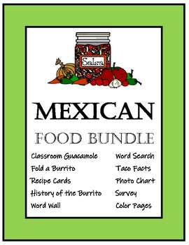 Preview of Mexican Food Comida Mexicana Bundle For All Ages