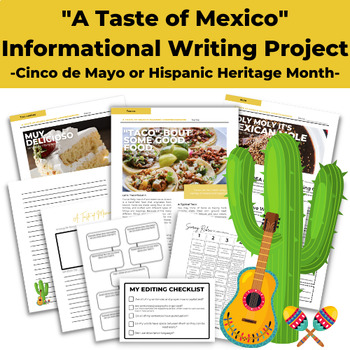 Preview of Mexican Food Informational Writing (Cinco de Mayo/Hispanic Heritage Month)