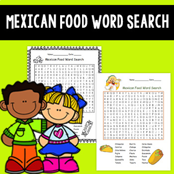 Mexican Food Word Search Puzzle - Puzzles to Play