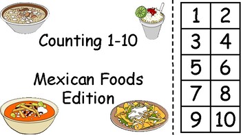 Preview of Mexican Foods Counting Adapted Book (Hispanic Heritage Month)