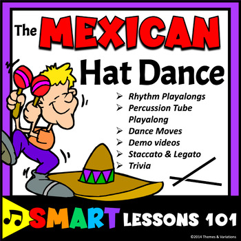 Preview of Mexican Hat Dance Music Activities: Dance Lessons Boomwhackers® Rhythm Sticks
