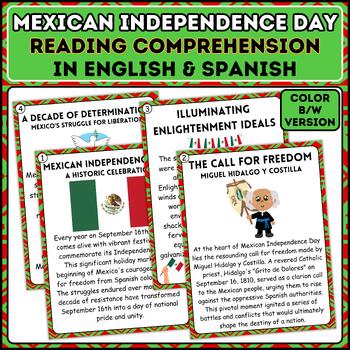 Preview of Mexican Independence Day Nonfiction Reading Comprehension Passages and Questions