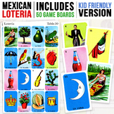 Mexican Loteria | Kid Friendly | 50 Game Cards Included
