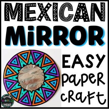 Preview of Mexican Mirror easy Craft Espejo Mexicano manualidad Culture Hispanic 5 mayo