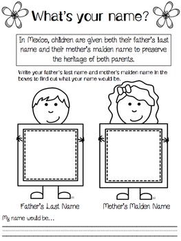 mexican name worksheet by boy oboy designs teachers pay