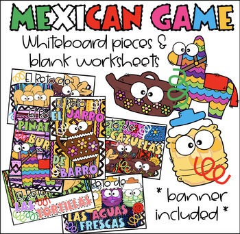 Preview of Mexican Party | Cinco De Mayo | Hispanic White Board Game | Editable Challenges