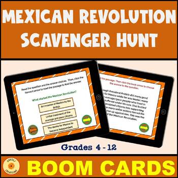 Preview of Mexican Revolution Activity Scavenger Hunt BOOM Cards