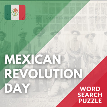 Preview of Mexican Revolution Day Word Search Puzzle - Mexican Revolution Day Activity