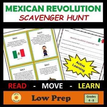 Preview of Mexican Revolution Activity Scavenger Hunt with Easel Option