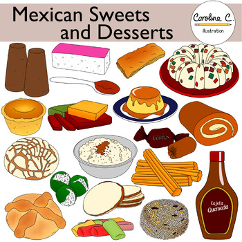 Preview of Mexican Sweets and Desserts Clip Art