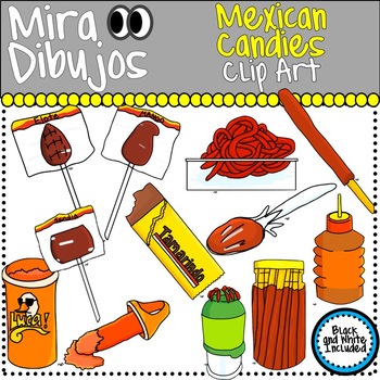 Mexican candies/Dulces mexicanos Mexico by Mira Dibujos Clip Art
