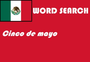 Mexican holiday Cinco de Mayo word search by La clase del senor | TPT