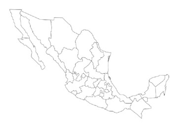 Mexico Blank Map (Full Page) by BAC Education | TPT