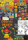 Mexico Bulletin Board Set, borders & coloring pages