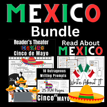 Preview of Mexico Bundle; Reader's Theater, Reading Passages, Writing Prompts Cinco de Mayo