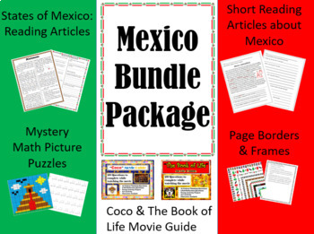 Preview of Mexico Bundle: Various Products Related to the Country of Mexico