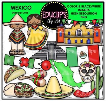 Preview of Mexico Clip Art Bundle {Educlips Clipart}