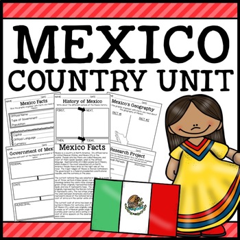 Preview of Mexico Country Social Studies Complete Unit