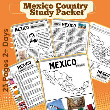 Preview of Mexico Country Study Packet - Great for Hispanic Heritage Month