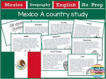 Preview of Mexico: Country study - Mini book - Geography