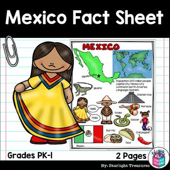Preview of Mexico Fact Sheet for Early Readers
