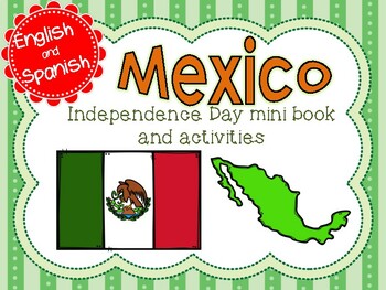Preview of Mexico Independence Day Mini Book and Activities BILINGUAL