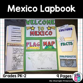 Preview of Mexico Lapbook for Early Learners - A Country Study