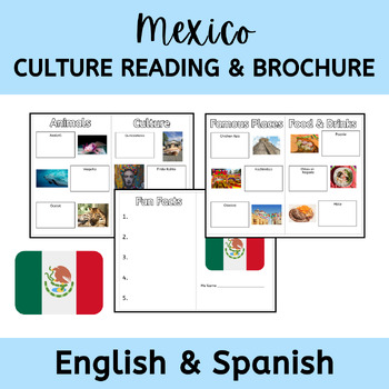 Preview of Mexico Reading & Brochure Activity - Spanish Class Sub Plan
