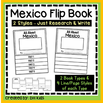 Preview of Mexico Report, Geography Flip Book Research Project, Country Report