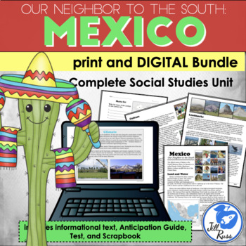 Preview of Mexico Unit with Informational Text, Print & Digital Distance Learning Bundle