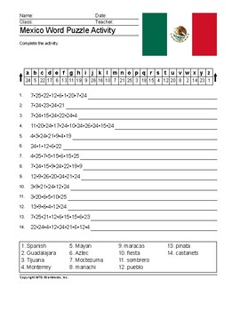 viva mexico word search puzzle maker discovery