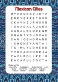 Mexico cities word search