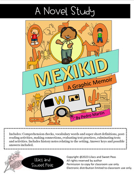 Preview of Mexikid- A Complete and Unique Novel Study Packet