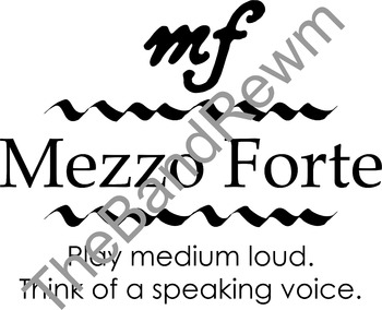 Mezzo Forte Music Poster Music Room Posters Dynamics By The
