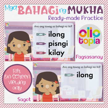 Mga Bahagi ng Mukha (Babae) Digital Presentation by Oliotopia | TpT