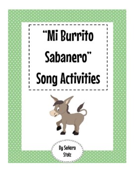 Preview of Mi Burrito Sabanero Song Activities