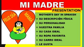 Preview of Mi Mamá- Students Mother's Day Presentation in Spanish-Distance Learning 