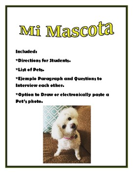 Mi Mascota Teaching Resources | Pay