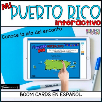 Preview of Mi Puerto Rico interactivo BOOM CARDS en español | Distance learning