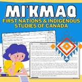Mi'kmaq: First Nations in Canada Informational Passage, Wo