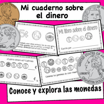 Preview of Mi libro sobre el dinero: Las monedas - Math: Counting Coins in Spanish